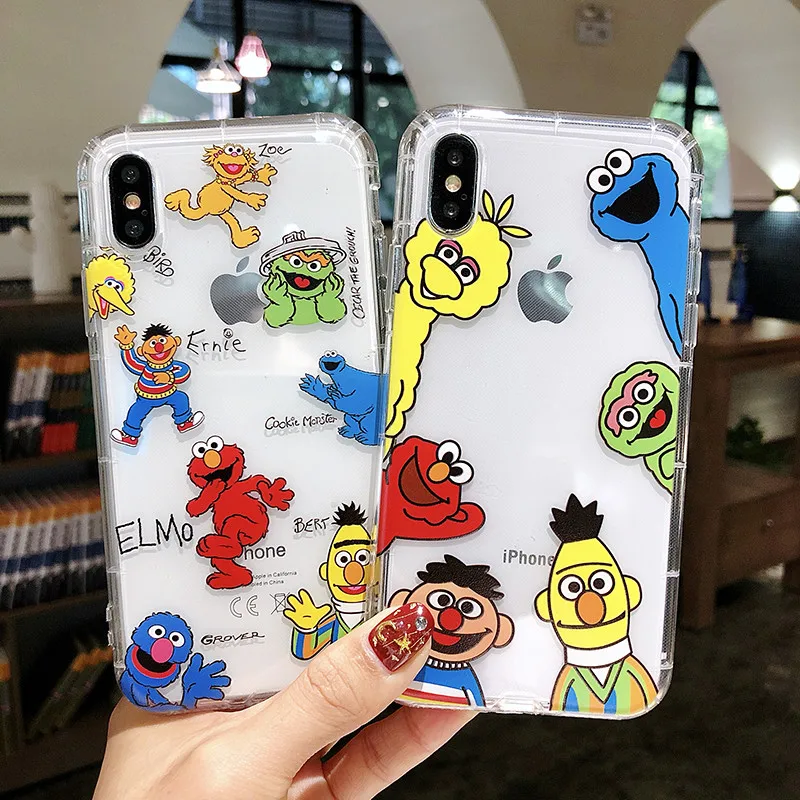 Mouplayca phone cases for iPhone X/6/6s/7/8 plus Cute cartoon Sesame Street dolls air edge soft silicon TPU fundas back cover
Mouplayca phone cases for iPhone X/6/6s/7/8 plus Cute cartoon Sesame Street dolls air edge soft silicon TPU fundas back cover