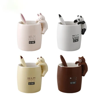 Cartoon Water Mug with Spoon Wood Cover Animal Panda Rabbit Bear Ceramic Coffee Milk Cups for Girl Teen Women Office Home Use
Cartoon Water Mug with Spoon Wood Cover Animal Panda Rabbit Bear Ceramic Coffee Milk Cups for Girl Teen Women Office Home Use