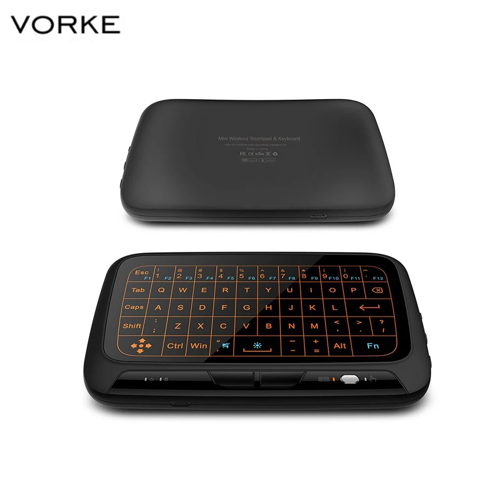 Vorke H18+ Backlight Full Touchpad Mini Wireless Keyboard 2.4GHz Air Mouse for TV Box Pad IPTV PC HTPC HD Player
Vorke H18+ Backlight Full Touchpad Mini Wireless Keyboard 2.4GHz Air Mouse for TV Box Pad IPTV PC HTPC HD Player