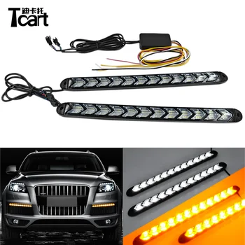 Tcart 2x Car DRL White Amber Switchback LED Knight Rider Strip Light For Toyota Prado 150 DRL Turn Signal light Waterproof
Tcart 2x Car DRL White Amber Switchback LED Knight Rider Strip Light For Toyota Prado 150 DRL Turn Signal light Waterproof
