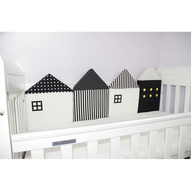 baby-4-pcs-set-Myudi-Baby-bed-bumper-little-house-pattern-crib-protection-infant-Cot-Nursery (4)