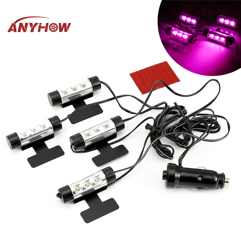 ANYHOW 4Pcs/set Purple LED Atmosphere Lamp Foot Floor light car decoration lights Charge Accessories Car Styling New Arrival
ANYHOW 4Pcs/set Purple LED Atmosphere Lamp Foot Floor light car decoration lights Charge Accessories Car Styling New Arrival