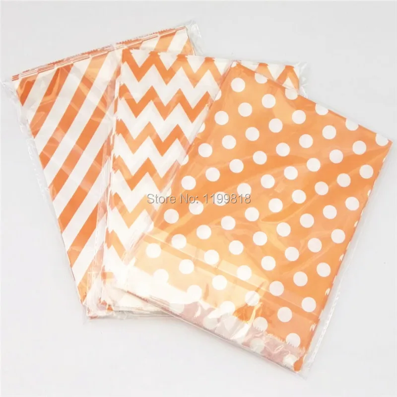 Orange paper bags
