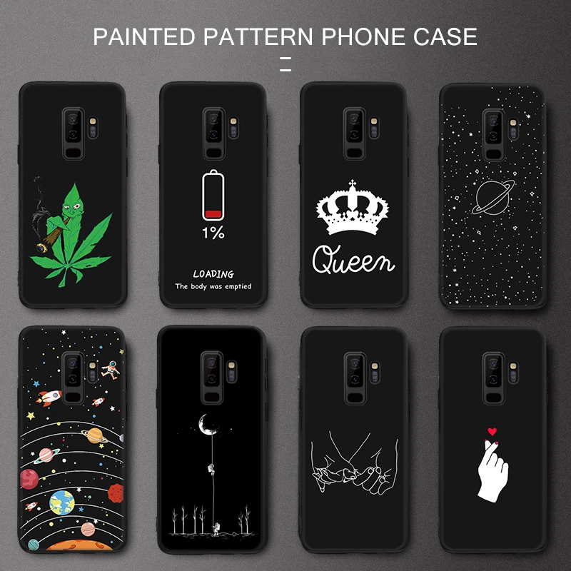 Фото Phone Case For Samsung Galaxy S9 S8 Plus Note 8 9 J4 J6 A9 A6 A8 2018 Pattarn Silicon Cover A7 A50 A30 Protective | Мобильные