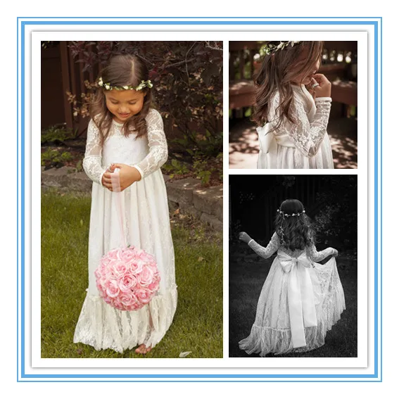 Pretty Long Sleeve First Communion Dresses for Girls Prom Dress Ivory Lace Flower Girl Dresses for Weddings daminha de casamento
Pretty Long Sleeve First Communion Dresses for Girls Prom Dress Ivory Lace Flower Girl Dresses for Weddings daminha de casamento