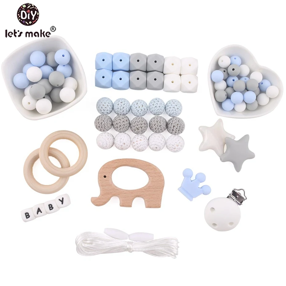 Let's Make 1SET Cute Elephant DIY Crafts Accessories Organic Silicone Teether Beads Baby Making Jewelry Necklace Chewing Beads
Let's Make 1SET Cute Elephant DIY Crafts Accessories Organic Silicone Teether Beads Baby Making Jewelry Necklace Chewing Beads