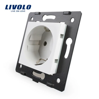 Livolo DIY Parts White Plastic Materials standard Function Key For EU Wall Socket