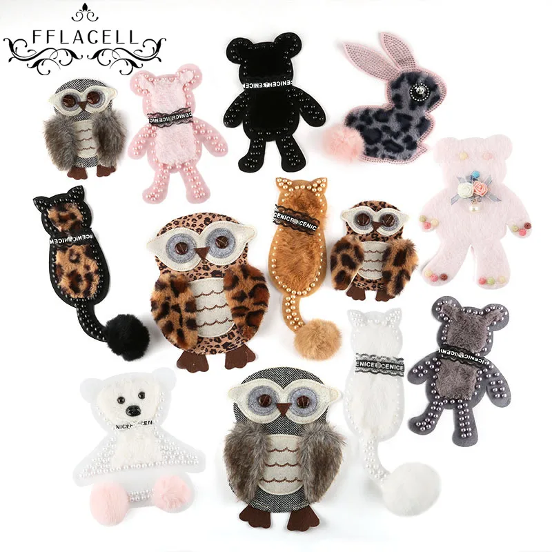 FFLACELL Handmade Embroidered Beaded Applique Animals Bear Rabbit Owl Cartoon Embroidery Sew on Patches
FFLACELL Handmade Embroidered Beaded Applique Animals Bear Rabbit Owl Cartoon Embroidery Sew on Patches