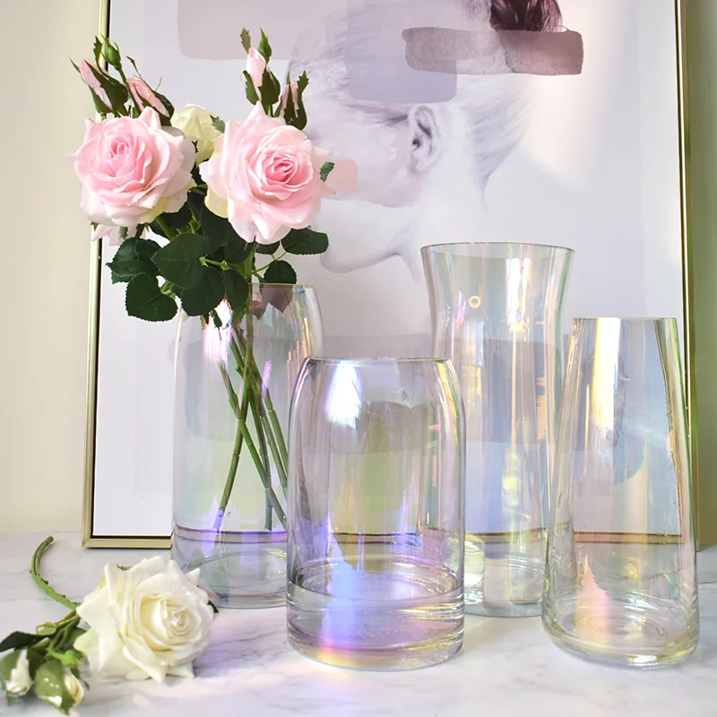 Colorful Rainbow vase dcorative terrarium glass vase transparent flower vases nordic decoration home hydroponic for wedding 
Colorful Rainbow vase dcorative terrarium glass vase transparent flower vases nordic decoration home hydroponic for wedding