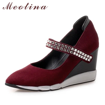 Meotina High Heels Mary Janes Shoes Women Platform Wedge High Heels Shoes Rhinestone Pointed Toe Party Pumps Lady Spring Size 40
Meotina High Heels Mary Janes Shoes Women Platform Wedge High Heels Shoes Rhinestone Pointed Toe Party Pumps Lady Spring Size 40