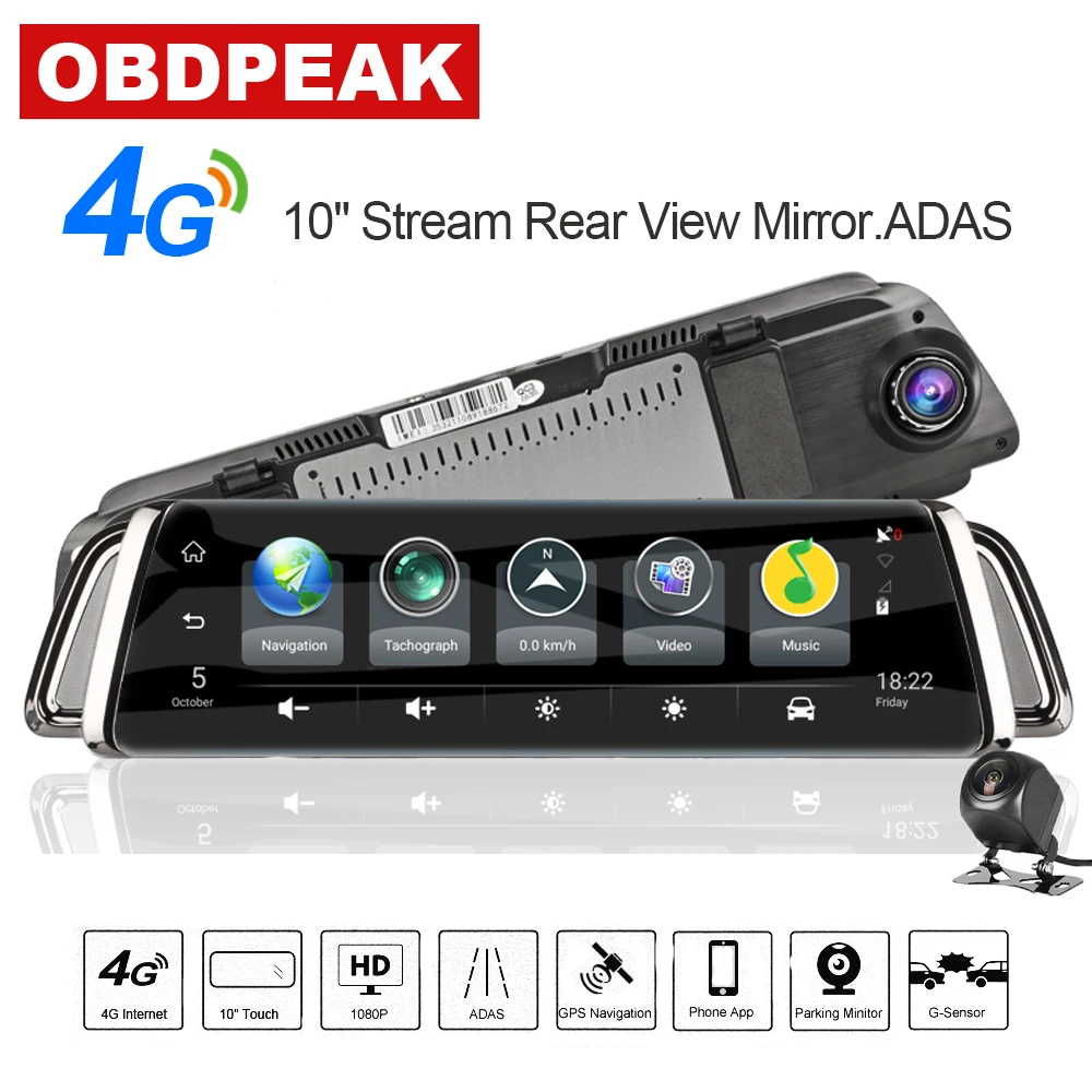 ADAS Car DVR Camera dual lens 4G Android 10 Inch Streaming Media Rearview Mirror 1080P WiFi GPS DashCam Registrar Video Recorder
ADAS Car DVR Camera dual lens 4G Android 10 Inch Streaming Media Rearview Mirror 1080P WiFi GPS DashCam Registrar Video Recorder