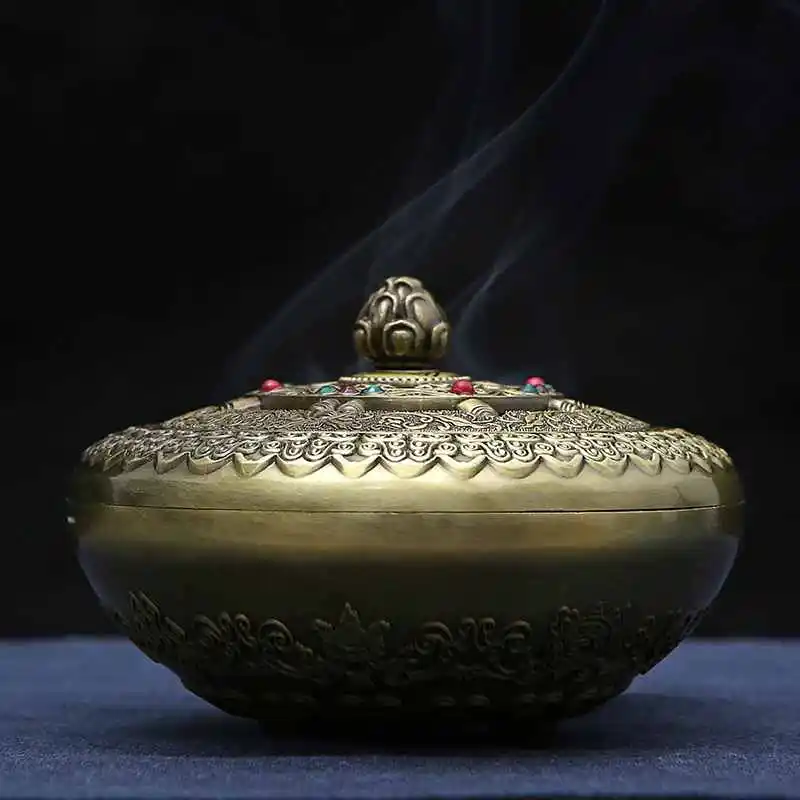 Nepal Diamond Alloy Eight Treasures Auspicious Cloud Good Luck Incense Burner Santalwood Aromatherapy Furnace Buddha With Stove
Nepal Diamond Alloy Eight Treasures Auspicious Cloud Good Luck Incense Burner Santalwood Aromatherapy Furnace Buddha With Stove