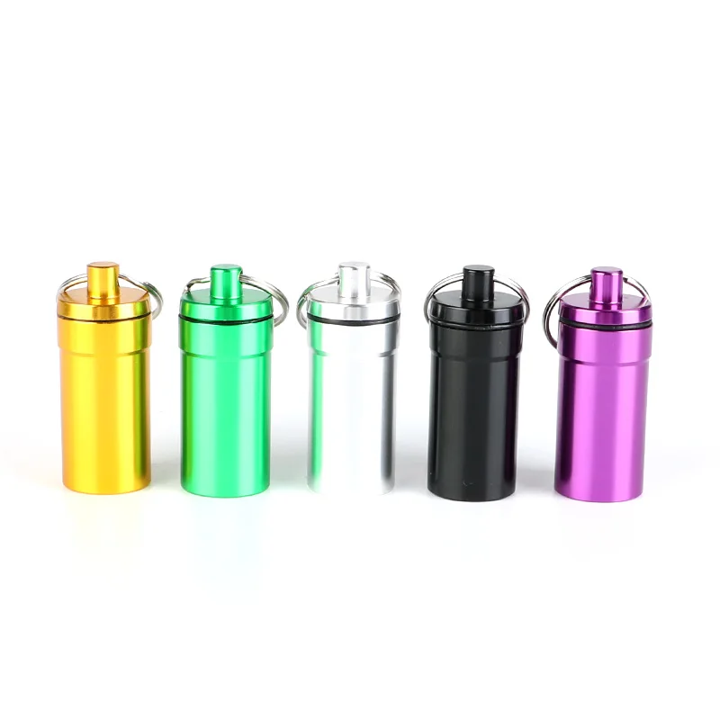 Random 1 Pcs Waterproof Aluminum Pill Box Case Bottle Cache Drug Holder Container Keychain Medicine Box Health Care Storage Jar
Random 1 Pcs Waterproof Aluminum Pill Box Case Bottle Cache Drug Holder Container Keychain Medicine Box Health Care Storage Jar