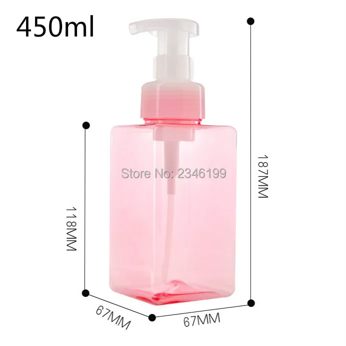 Plastic Foam Bottle 250ml Empty Facial Cleanser Foaming Bottle Cosmetic 450ml Plastic Empty Transparent Foam Bottle (6)