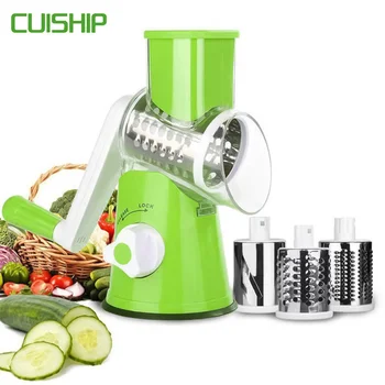 CUISHIP Vegetable Cutter Round Slicer Potato Carrot Grater Slicer with 3 Stainless Steel Chopper Blades Kitchen Tool 
CUISHIP Vegetable Cutter Round Slicer Potato Carrot Grater Slicer with 3 Stainless Steel Chopper Blades Kitchen Tool