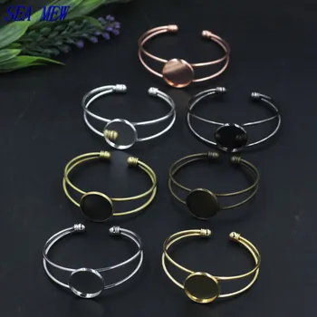 SEA MEW 5 PCS 20mm Round Cabochon Base Bangle Blank Metal Copper Bracelet Bezel Setting For Jewelry Making
SEA MEW 5 PCS 20mm Round Cabochon Base Bangle Blank Metal Copper Bracelet Bezel Setting For Jewelry Making