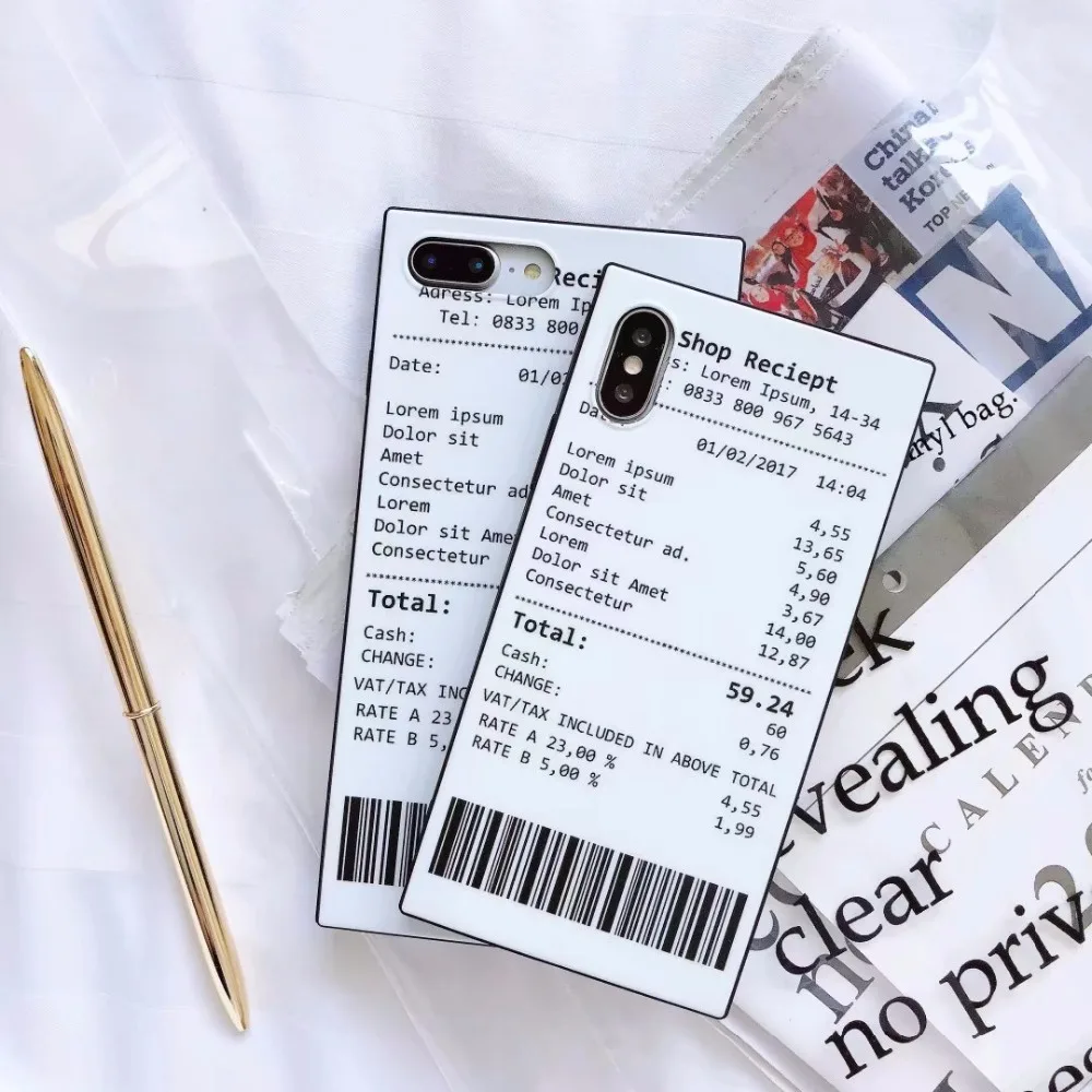 maosenguoji Square Receipt Form funny case unique cute Mobile Phone Case for iphone 6 6s 6plus 7 8 plus X XR XS MAX fashion case
maosenguoji Square Receipt Form funny case unique cute Mobile Phone Case for iphone 6 6s 6plus 7 8 plus X XR XS MAX fashion case