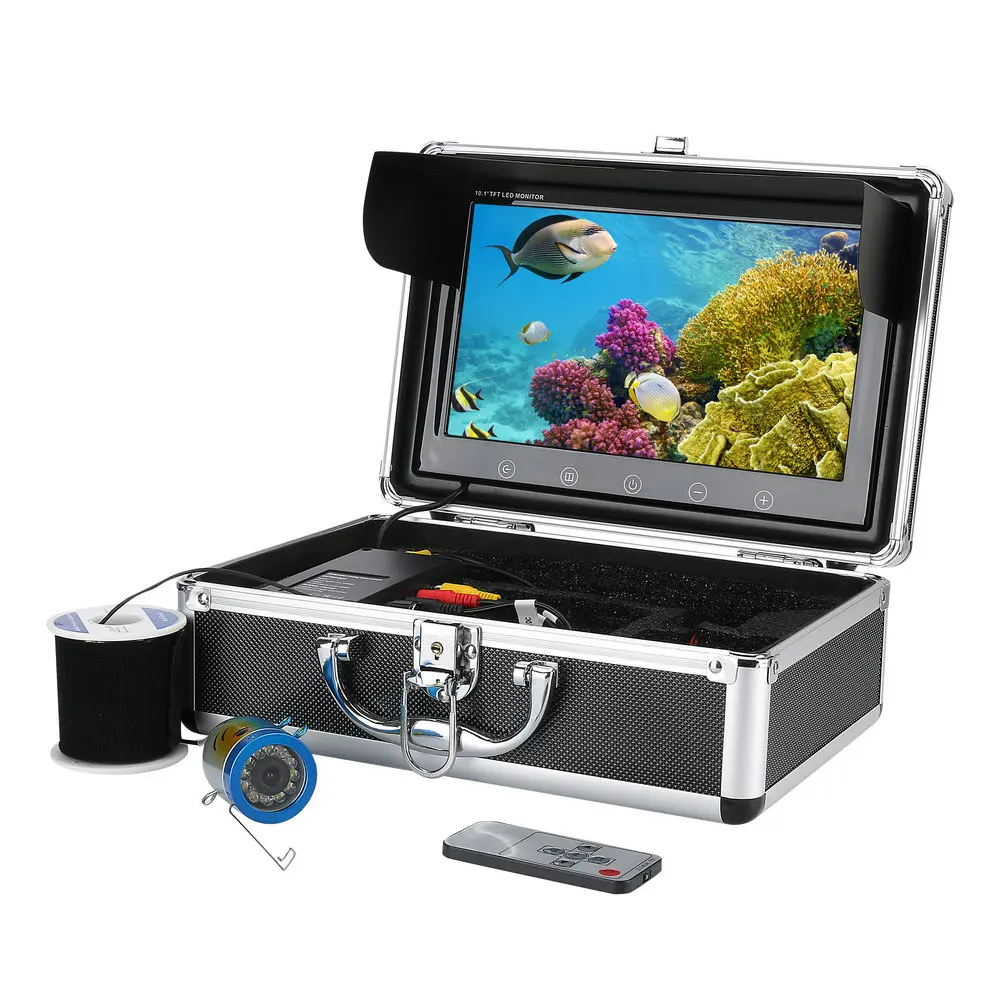 GAMWATER 10" Inch Color Monitor 30M HD 1000tvl Underwater Fishing Video Camera Kit 12 PCS Infrared Lamp Lights
GAMWATER 10" Inch Color Monitor 30M HD 1000tvl Underwater Fishing Video Camera Kit 12 PCS Infrared Lamp Lights