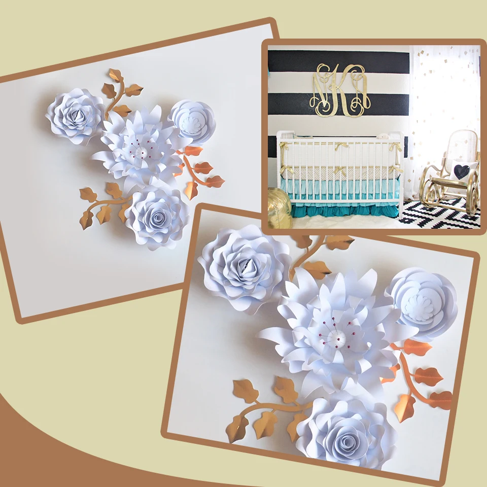 Handmade White Rose DIY Paper Flowers Leaves Set For Party Wedding Backdrops Decorations Nursery Wall Deco Video Tutorials
Handmade White Rose DIY Paper Flowers Leaves Set For Party Wedding Backdrops Decorations Nursery Wall Deco Video Tutorials