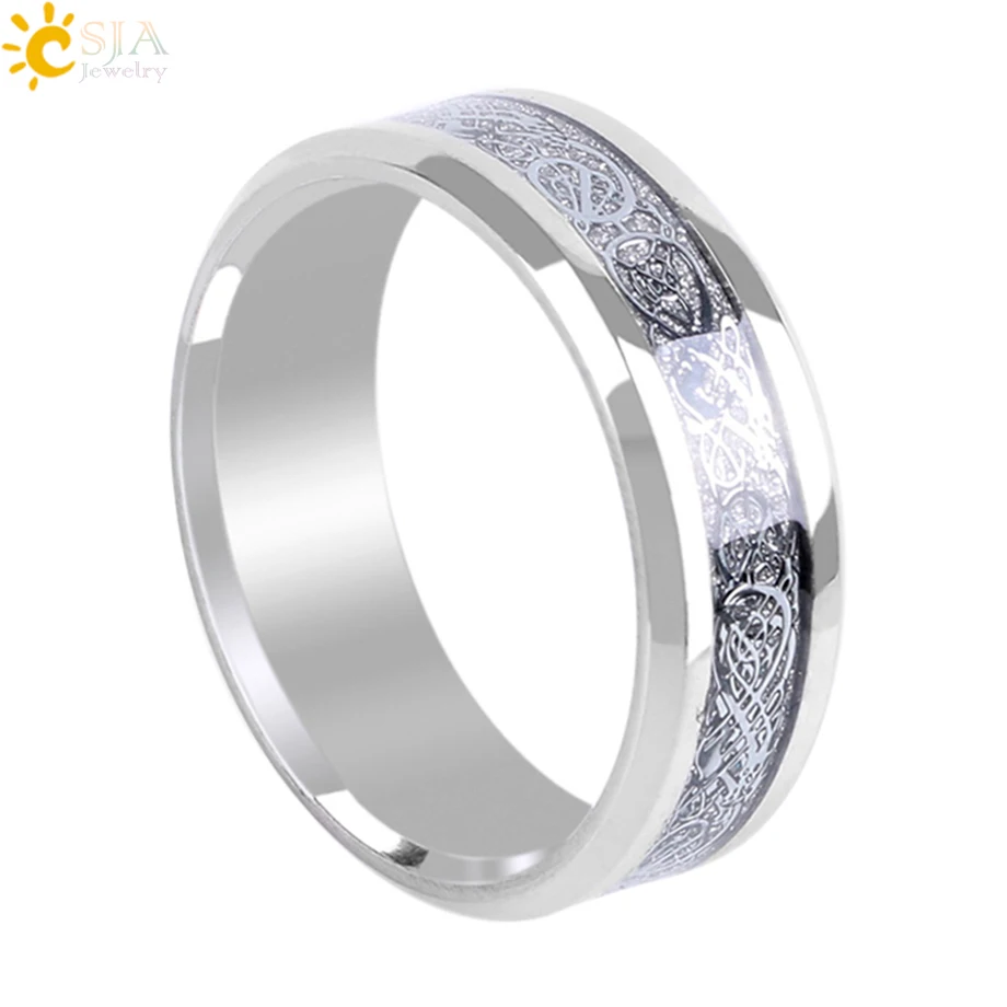 CSJA 2017 Gothic Dragon Scale Pattern Design Biker Rings Stainless Steel Jewelry Gifts Wedding Band Rings of Power for Men E681
CSJA 2017 Gothic Dragon Scale Pattern Design Biker Rings Stainless Steel Jewelry Gifts Wedding Band Rings of Power for Men E681
