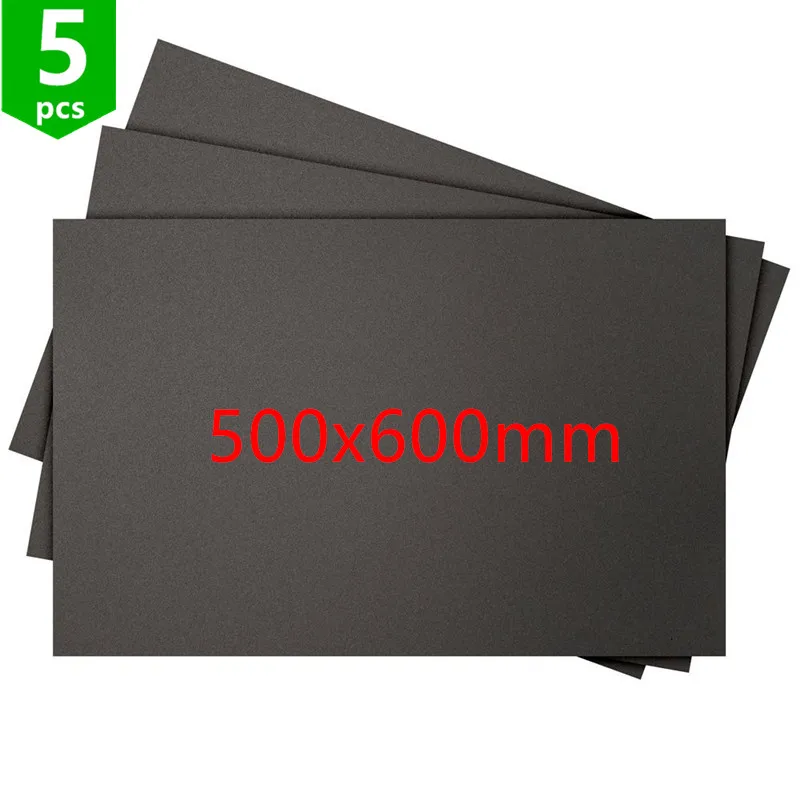 5pcs 3D Printing Build Surface build tape sheet 50x60cm 500x600mm Square Black heated bed super stick sheet for 3D printer
5pcs 3D Printing Build Surface build tape sheet 50x60cm 500x600mm Square Black heated bed super stick sheet for 3D printer