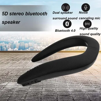 JINSERTA 5D Stereo Wireless Bluetooth Speaker Waterproof Wearable Ring Necking Sport Neck Hanging Microphone Bluetooth Audio
JINSERTA 5D Stereo Wireless Bluetooth Speaker Waterproof Wearable Ring Necking Sport Neck Hanging Microphone Bluetooth Audio