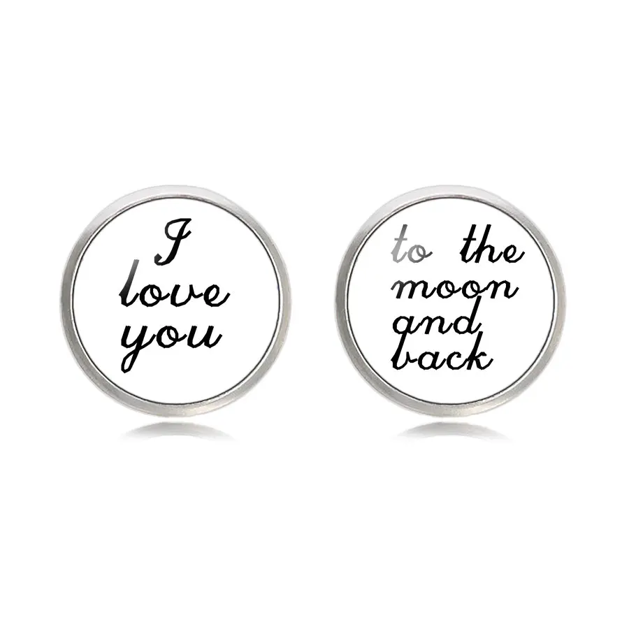 Silver Color Wedding Cufflinks Custom White Background I LOVE YOU French Cuff Button Wedding Jewelry for Mens Shirt
Silver Color Wedding Cufflinks Custom White Background I LOVE YOU French Cuff Button Wedding Jewelry for Mens Shirt