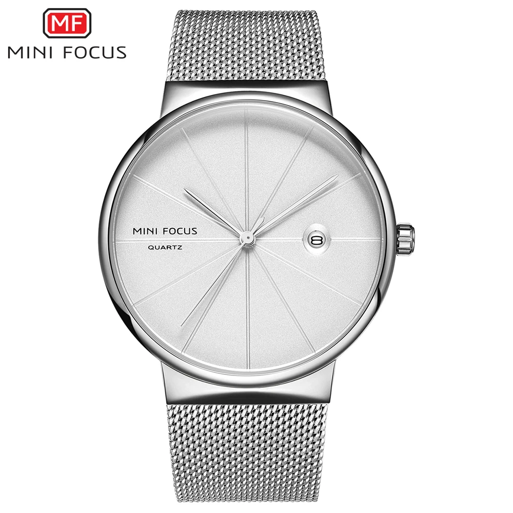 MINIFOCUS Fashion Simple Mens Wristwatch Stainless Steel Mesh Strap Blue Quartz Clock Luxury Business Watch For Male White Black
MINIFOCUS Fashion Simple Mens Wristwatch Stainless Steel Mesh Strap Blue Quartz Clock Luxury Business Watch For Male White Black
