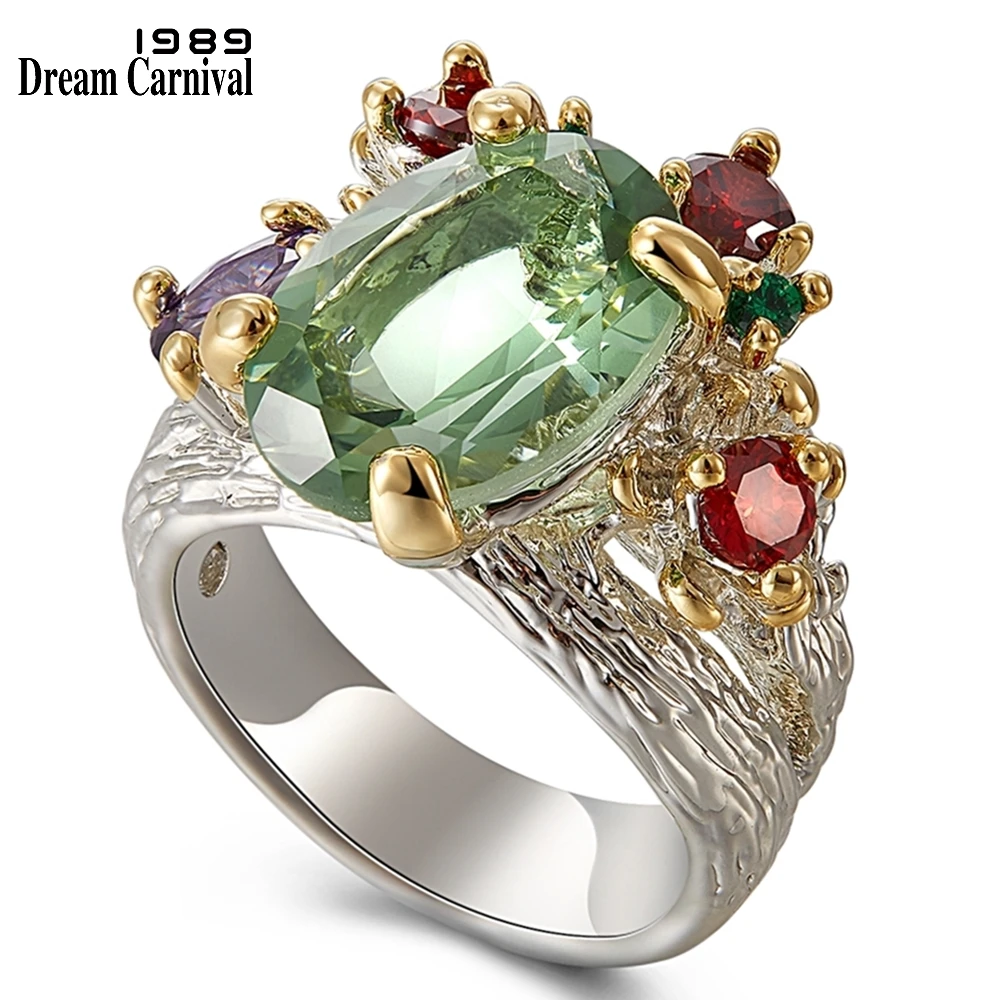 

DreamCarnival 1989 New Infinity Colors Stones Women Rings Silver Gold Color Coated Gorgeous Shiny Cubic Zirconia Jewelry WA11636