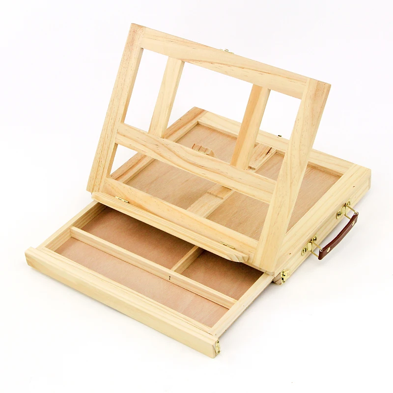 Деревянная настольная коробка для художника Раскрашивание с ящиком переносная