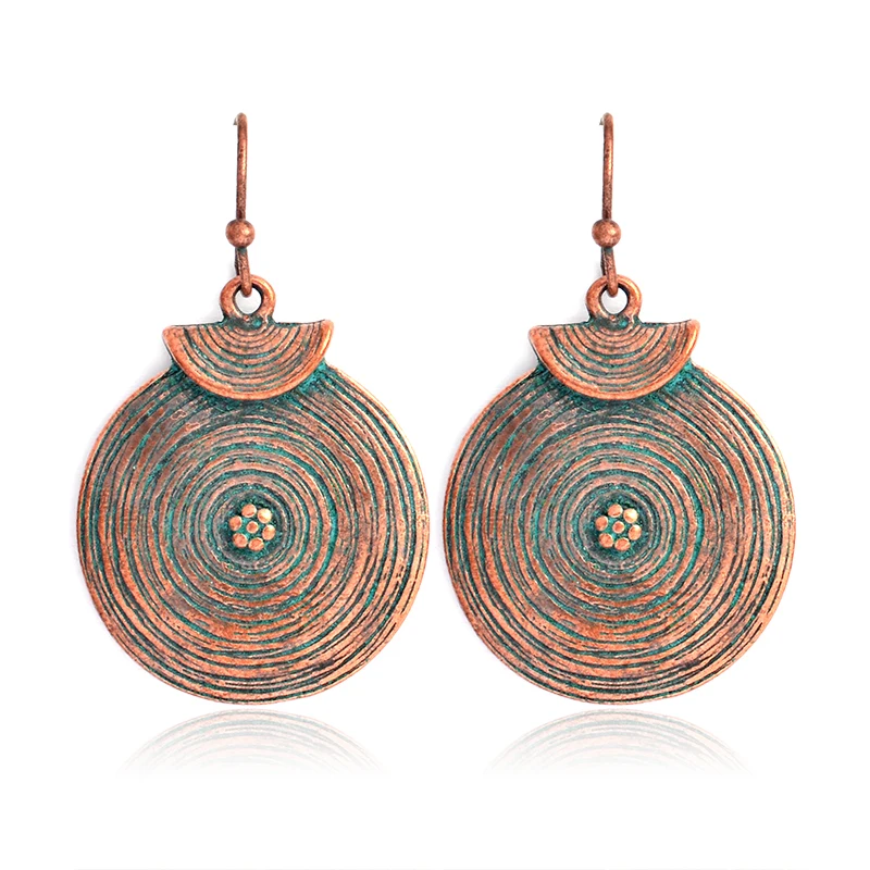 Vintage Spiral Texture Drop Earrings Charm Ethnic Round Flower Dangle Earrings For Women Boho Beach Hoilday Jewelry Gift
Vintage Spiral Texture Drop Earrings Charm Ethnic Round Flower Dangle Earrings For Women Boho Beach Hoilday Jewelry Gift