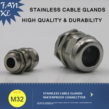 1piece M32*1.5 Cable Gland Stainless Steel Wire Rope Connector IP68 Cord Grips and Strain Relief Fittings For 15-22mm
1piece M32*1.5 Cable Gland Stainless Steel Wire Rope Connector IP68 Cord Grips and Strain Relief Fittings For 15-22mm