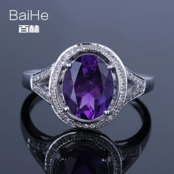 BAIHE Sterling Silver 925 2.6ct Purple Flawless Oval Amethyst Wedding Women Trendy Fine Jewelry Sweet Amethyst Ring
BAIHE Sterling Silver 925 2.6ct Purple Flawless Oval Amethyst Wedding Women Trendy Fine Jewelry Sweet Amethyst Ring