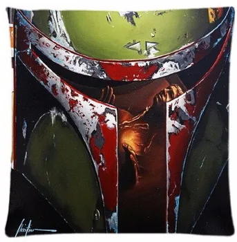 

New Arrival Popular Boba Fett Armor Star Wars Stylish Square Zippered Pillowcase Soft Comfort Pillow Sham Twin Sides Print