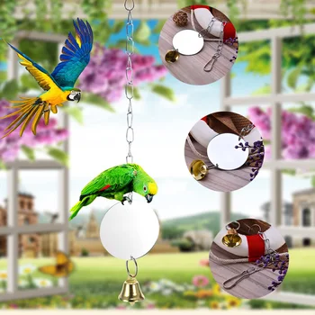 Hanging Parrot Mirror Toys Chew Bell Unbreakable Swing Cockatiel Parakeet Budgie Birds Toys Brinquedo Pet Products Accessories
Hanging Parrot Mirror Toys Chew Bell Unbreakable Swing Cockatiel Parakeet Budgie Birds Toys Brinquedo Pet Products Accessories