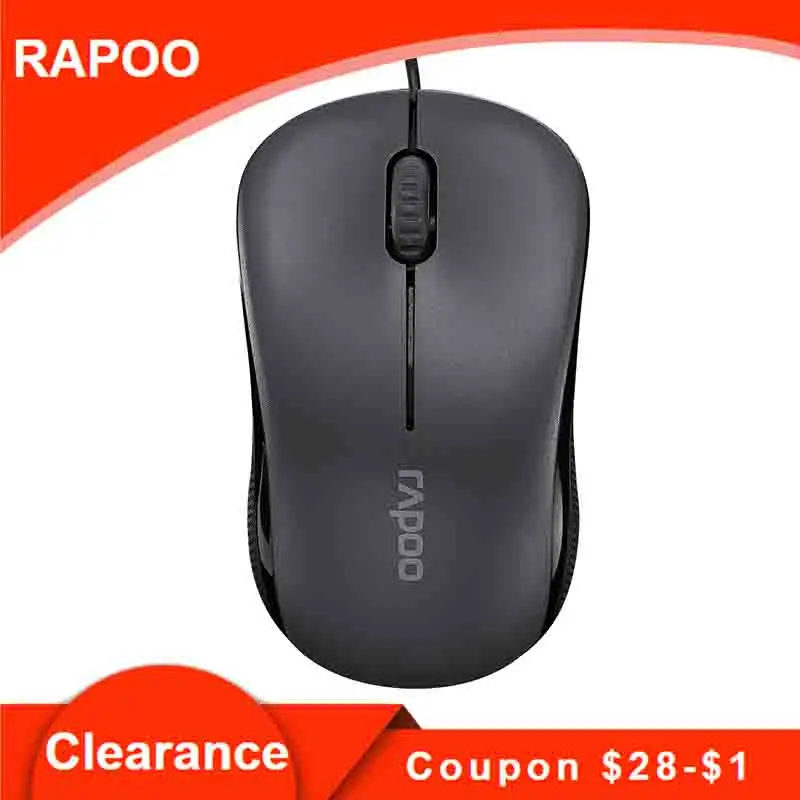 Rapoo N1130 USB Wired Optical Mouse Business Office Mice 1000 DPI for Mac PC Laptop Computer Desktop Notebook tablets
Rapoo N1130 USB Wired Optical Mouse Business Office Mice 1000 DPI for Mac PC Laptop Computer Desktop Notebook tablets