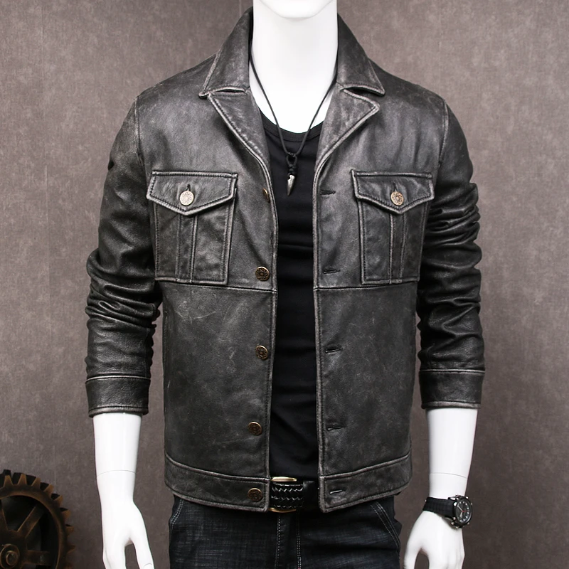HARLEY DAMSON Vintage Black Men Biker's Leather Jacket XXXL Single Breasted Genuine Cowhide Slim Fit Motorcycle Leather Coat
HARLEY DAMSON Vintage Black Men Biker's Leather Jacket XXXL Single Breasted Genuine Cowhide Slim Fit Motorcycle Leather Coat