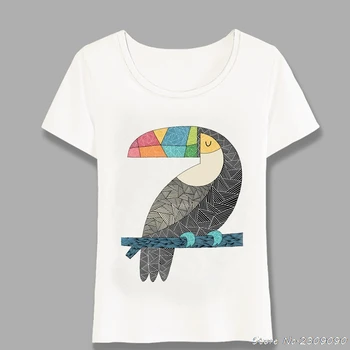 New Fashion Summer Women t-shirt Cute Tukane Bird Print T-Shirt Girl Casual Tops Lovely Animal Design Woman Tees Harajuku
New Fashion Summer Women t-shirt Cute Tukane Bird Print T-Shirt Girl Casual Tops Lovely Animal Design Woman Tees Harajuku
