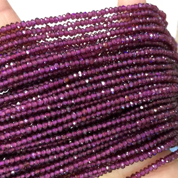 Natural Genuine Purple Red Garnet Hand Cut Faceted Rondelle Loose Small Beads DIY Jewelry Necklaces or Bracelets 15" 04115
Natural Genuine Purple Red Garnet Hand Cut Faceted Rondelle Loose Small Beads DIY Jewelry Necklaces or Bracelets 15" 04115