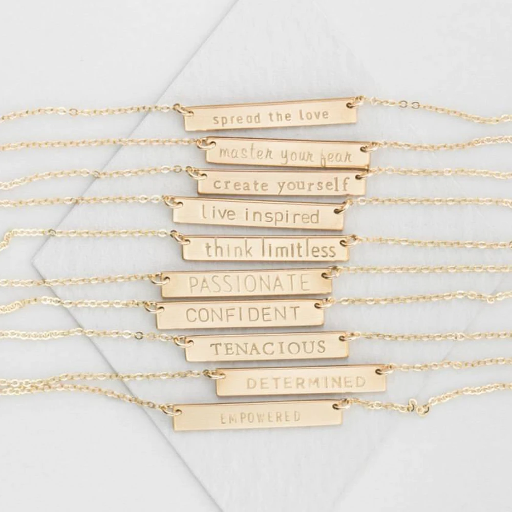 Personalized Name Necklace Bar Necklace Handmade Gold Filled Jewelry Custom Choker Pendants Collier Femme Kolye Collares Jewelry
Personalized Name Necklace Bar Necklace Handmade Gold Filled Jewelry Custom Choker Pendants Collier Femme Kolye Collares Jewelry