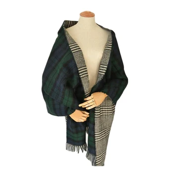 Winter Temperament Double Knit Wool Warm Pashmina Shawls Check Blanket Scarf Long Tassels Red Plaid Cashmere Woven Scarf
Winter Temperament Double Knit Wool Warm Pashmina Shawls Check Blanket Scarf Long Tassels Red Plaid Cashmere Woven Scarf