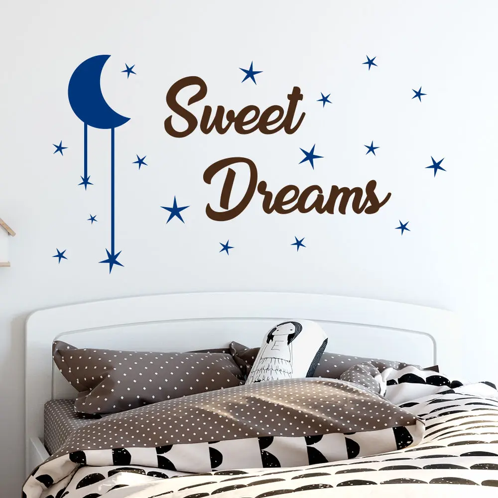 

Newest Design Wall Decal Quotes Sweet Dreams Decal Star Sticker Vinyl DIY Letters Nursery Art Wall Decor Home Decorations LA732
