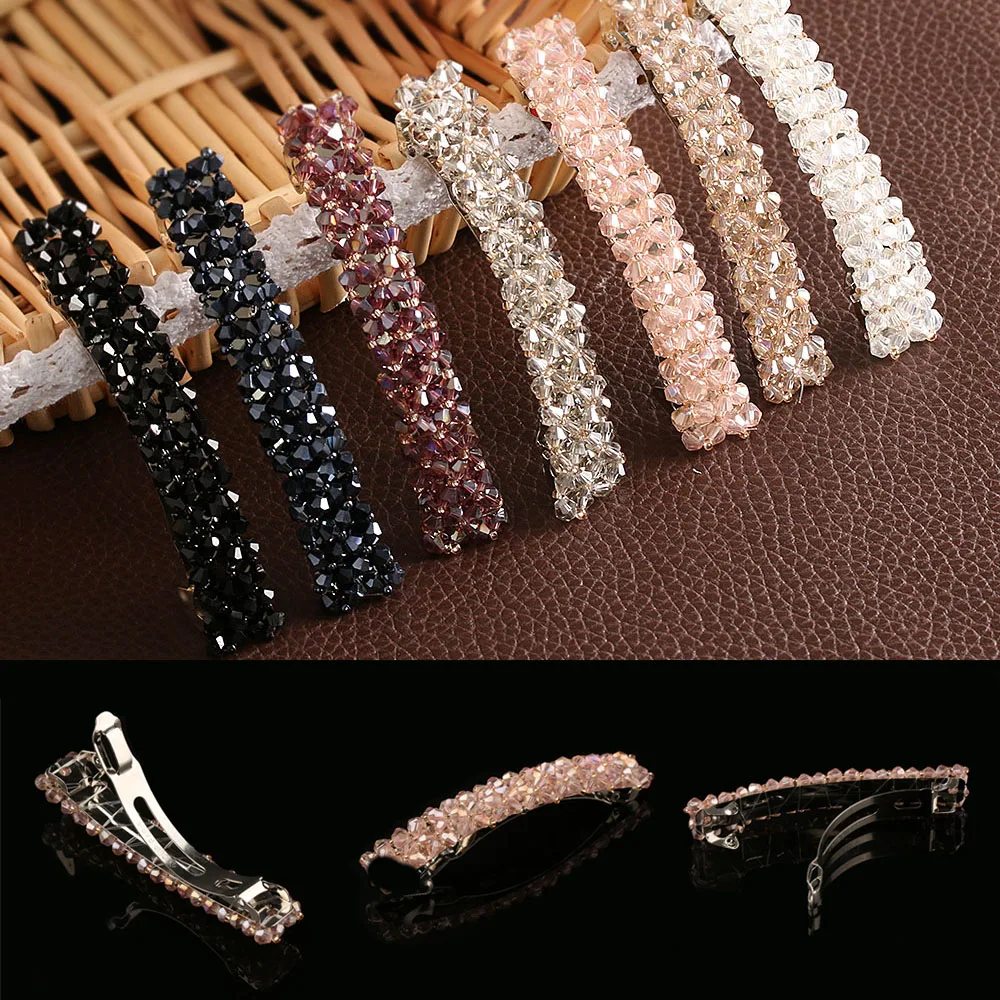 Elegant Crystal Rhinestone Bling Hair Clip For Women Fashion Hairpins Alloy Elastic Girl Barrette Wedding Party Hair Accessories
Elegant Crystal Rhinestone Bling Hair Clip For Women Fashion Hairpins Alloy Elastic Girl Barrette Wedding Party Hair Accessories