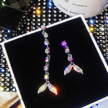 2020 New Fashion jewelry 925 Silver Needle Asymmetrical Fishtail Earrings Crystal from Swarovskis Woman Christmas gift
2020 New Fashion jewelry 925 Silver Needle Asymmetrical Fishtail Earrings Crystal from Swarovskis Woman Christmas gift