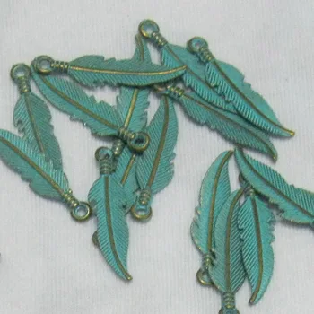 50pcs/lot 22x7MM Verdigris Patina Jewelry Findings Components Alloy Feather Charms For DIY Bracelet Necklace Jewelry Findings
50pcs/lot 22x7MM Verdigris Patina Jewelry Findings Components Alloy Feather Charms For DIY Bracelet Necklace Jewelry Findings