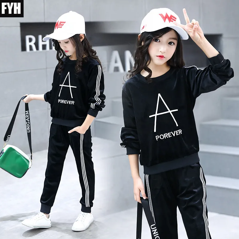 Autumn Clothing Girls Tracksuit Gold Velvet Children Clothing Set 2Pcs Suit Set School Kids Sweatshirt+Pants
Autumn Clothing Girls Tracksuit Gold Velvet Children Clothing Set 2Pcs Suit Set School Kids Sweatshirt+Pants