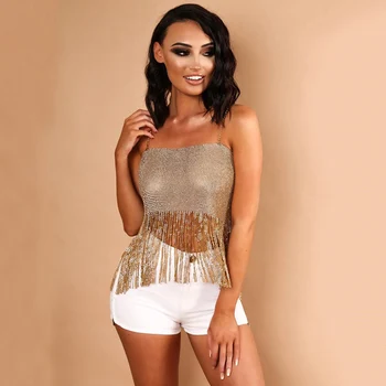 2019 New Tank sequin crop top Handmade Crystal Tank Top Sexy Backless Summer Beach Women Crop Top Camis Metal Ladies Croped Tops
2019 New Tank sequin crop top Handmade Crystal Tank Top Sexy Backless Summer Beach Women Crop Top Camis Metal Ladies Croped Tops