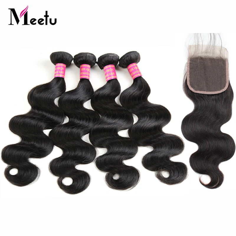 Meetu Peruvian Body Wave 4 Bundles With Lace Closure Free/Middle/Three Part Non Remy Human Hair Bundles With Closure Baby Hair
Meetu Peruvian Body Wave 4 Bundles With Lace Closure Free/Middle/Three Part Non Remy Human Hair Bundles With Closure Baby Hair