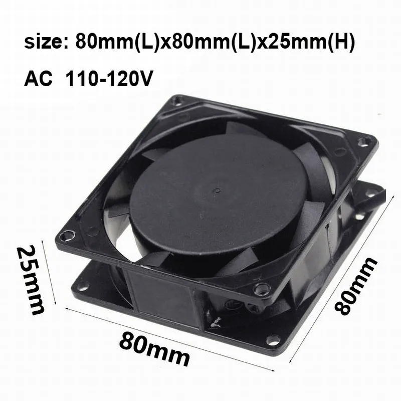 Gdstime 1 Piece 2 Wire 110V 120V 80x25mm Industrial Exhaust AC Cooling Fan 80mm Cooler 8025 8cm Without Connector Good Quality
Gdstime 1 Piece 2 Wire 110V 120V 80x25mm Industrial Exhaust AC Cooling Fan 80mm Cooler 8025 8cm Without Connector Good Quality