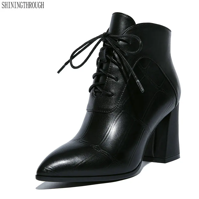 Fashion shoes woman boots spring autumn lace up ankle boots for women genuine leather high heels shoes big size 34-43
Fashion shoes woman boots spring autumn lace up ankle boots for women genuine leather high heels shoes big size 34-43